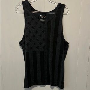 Men's Black Stars And Stripes Graphic Tank Top